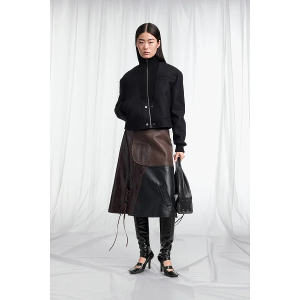 Maison Margiela Virgin Wool Bomber Jacket in Black | Jackets | Coveti