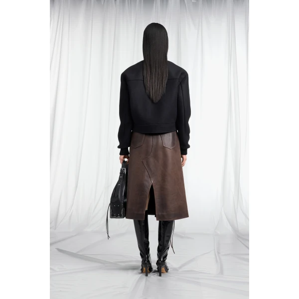 Maison Margiela Virgin Wool Bomber Jacket in Black | Jackets | Coveti