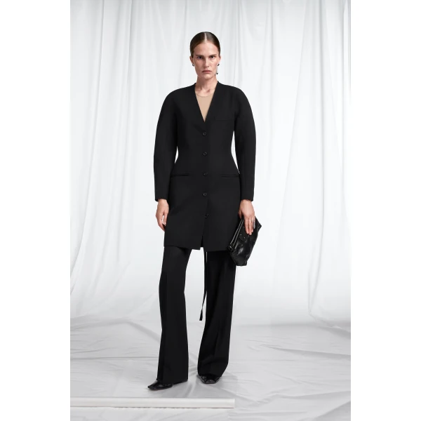 Maison Margiela Virgin Wool Mini Dress in Black | Mini Dresses | Coveti