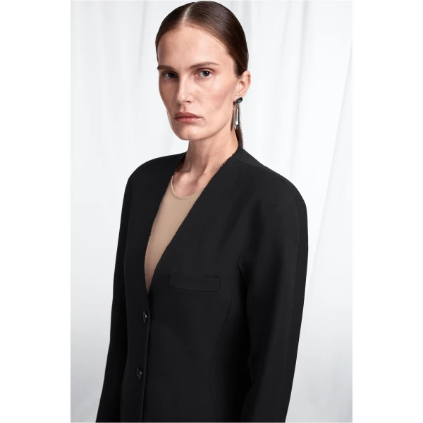 Maison Margiela Virgin Wool Mini Dress in Black | Mini Dresses | Coveti