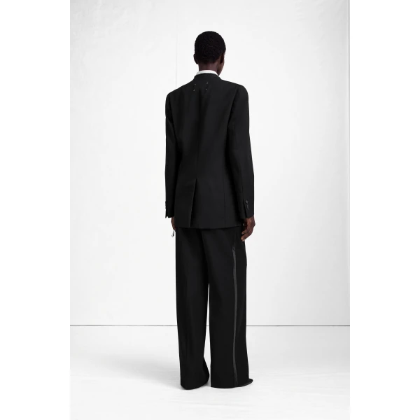 Maison Margiela Virgin Wool Tuxedo Blazer in Black | Blazers | Coveti