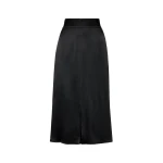 Maison Margiela Washed Silk Satin Midi Skirt in Black | Coveti