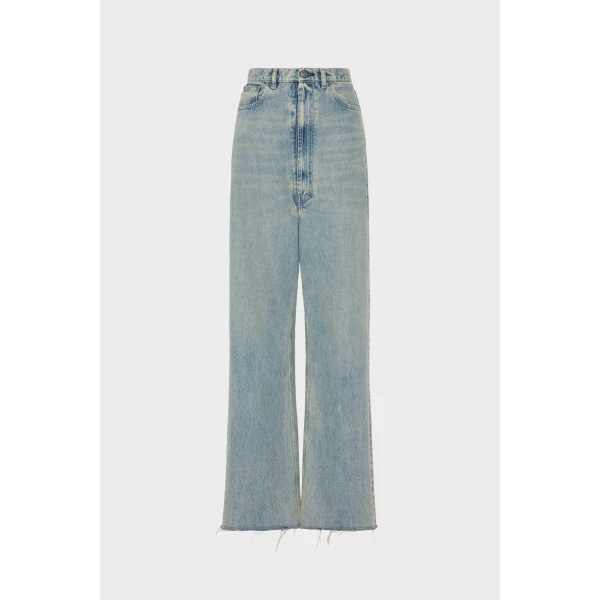 Maison Margiela Wide-Leg Jeans in Light Blue | Denim | Coveti