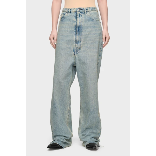 Maison Margiela Wide-Leg Jeans in Light Blue | Denim | Coveti