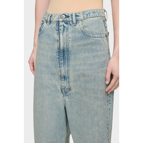 Maison Margiela Wide-Leg Jeans in Light Blue | Denim | Coveti