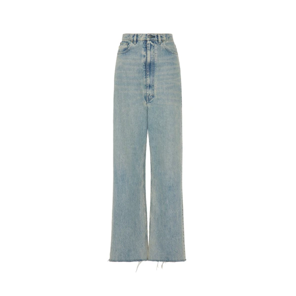Wide-Leg Jeans in Light Blue