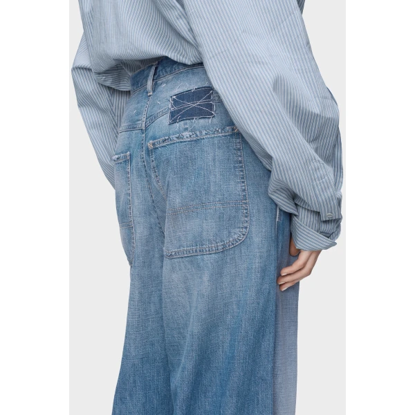 Maison Margiela Wide-Leg Jeans in Vintage Medium Blue | Denim | Coveti