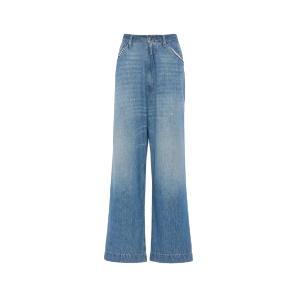 Wide-Leg Jeans in Vintage Medium Blue
