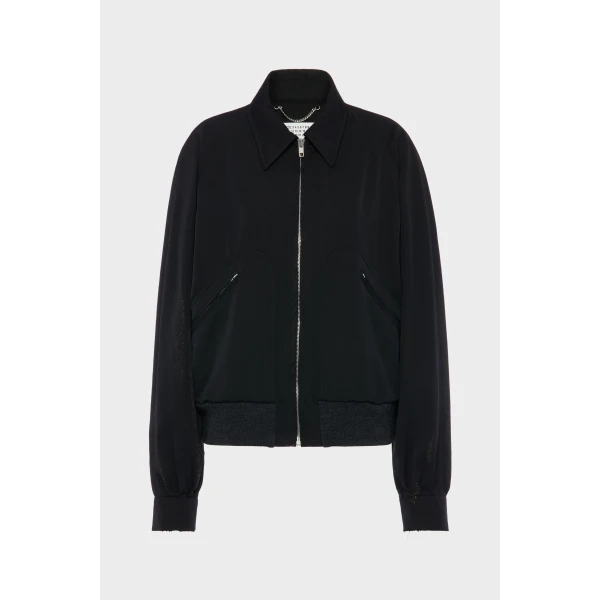 Maison Margiela Wool Caban in Black | Jackets | Coveti