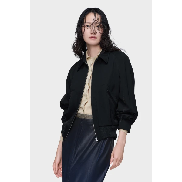 Maison Margiela Wool Caban in Black | Jackets | Coveti