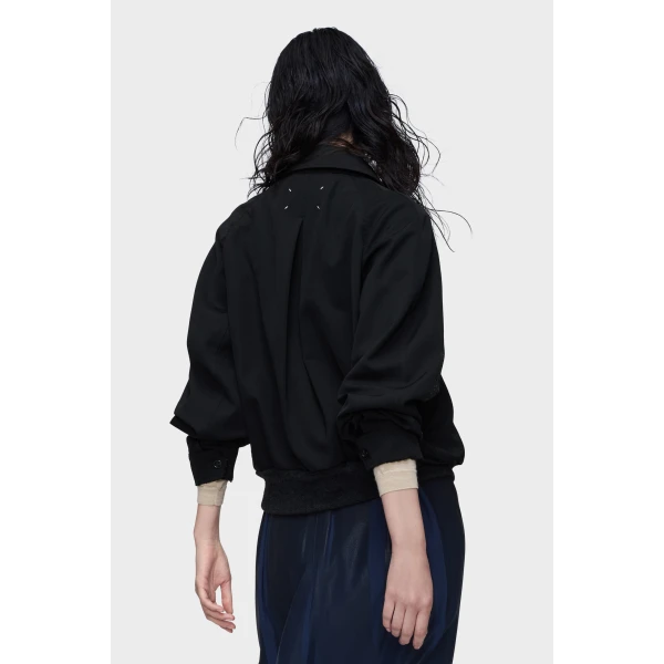 Maison Margiela Wool Caban in Black | Jackets | Coveti