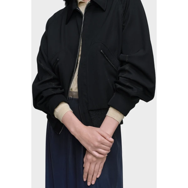 Maison Margiela Wool Caban in Black | Jackets | Coveti