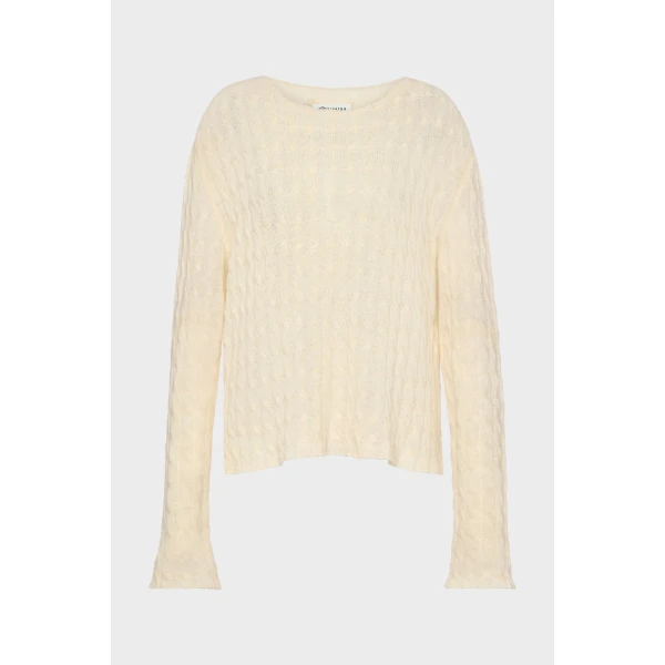 Maison Margiela Wool Cashmere Crewneck in Ecru | Sweaters | Coveti