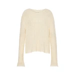 Maison Margiela Wool Cashmere Crewneck in Ecru | Coveti