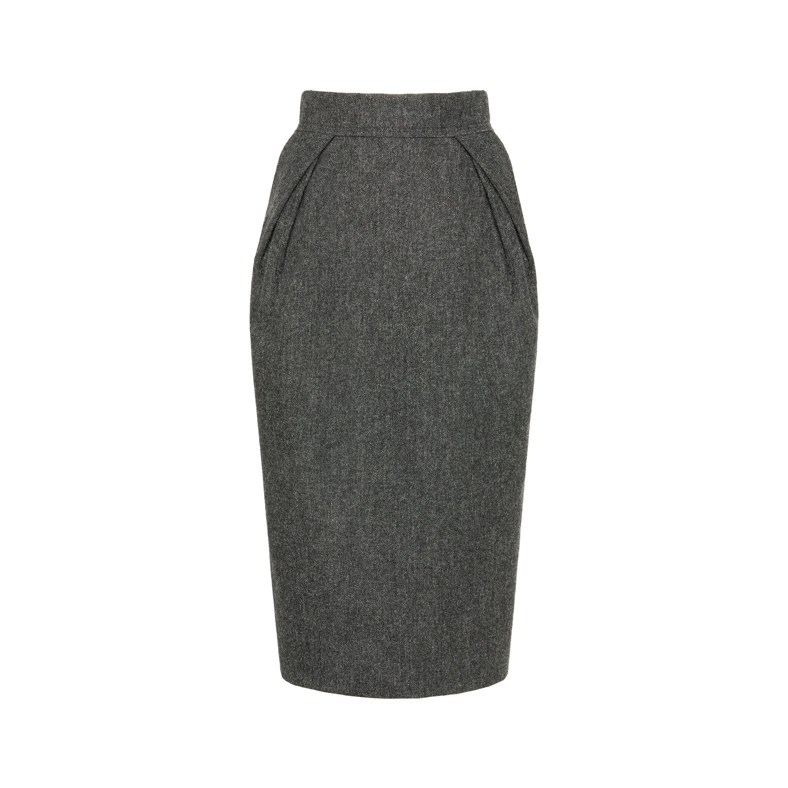 Maison Margiela Wool Midi Skirt in Dark Grey Maison Margiela Wool Midi Skirt in Dark Grey | Coveti