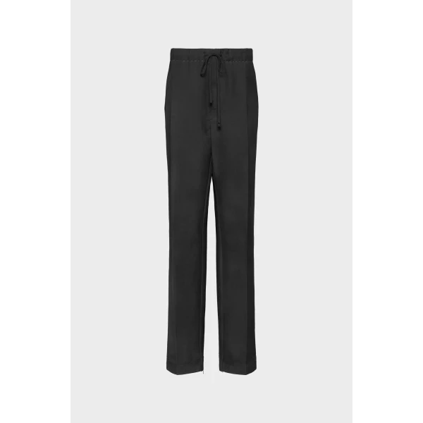 Maison Margiela Wool Mohair Trousers in Dark Avion | Tailored pants | Coveti