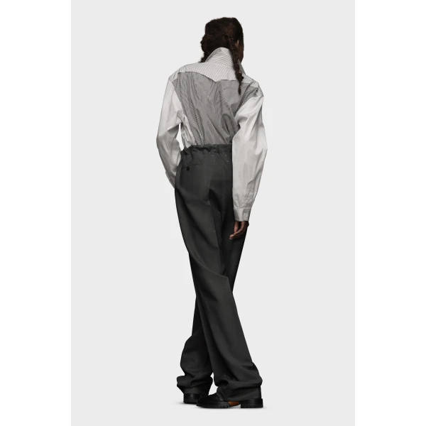 Maison Margiela Wool Mohair Trousers in Dark Avion | Tailored pants | Coveti