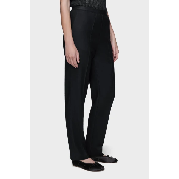 Maison Margiela Wool Straight-Leg Trousers in Black | Tailored pants | Coveti