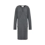 Maison Margiela Wool Wrap Cardigan in Grey | Coveti