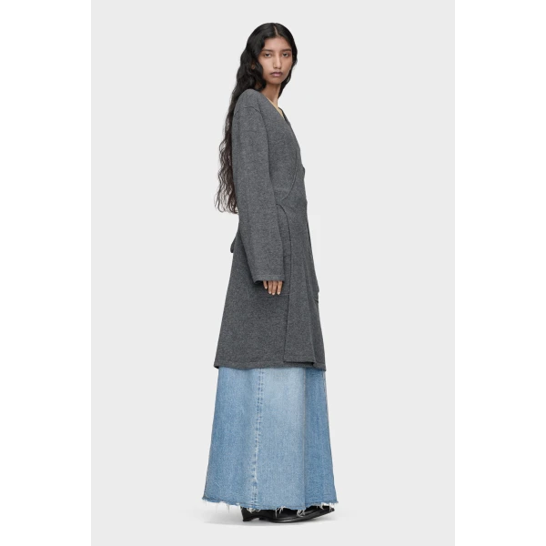 Maison Margiela Wool Wrap Cardigan in Grey | Cardigan | Coveti