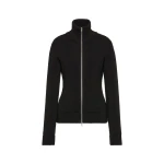 Maison Margiela Wool Zipped Cardigan in Black | Coveti
