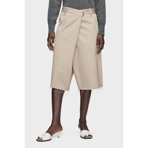 Maison Margiela Wrap Shorts in Grey | Shorts | Coveti