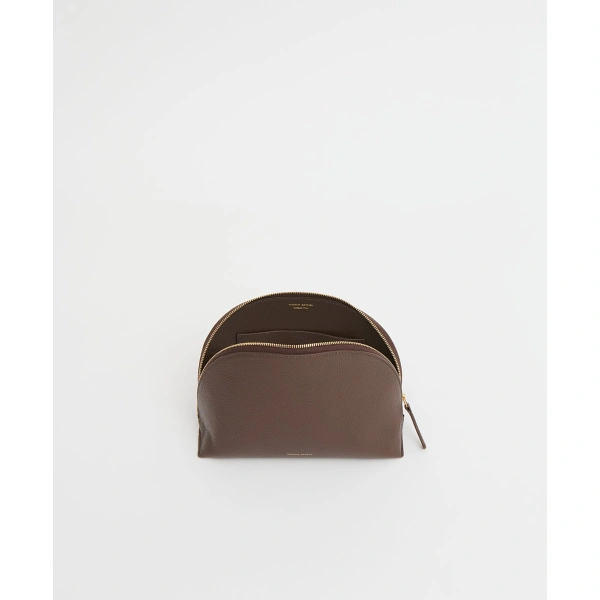 Mansur Gavriel Bellezza Pouch in Chocolate, view 3 | Clutch Bags