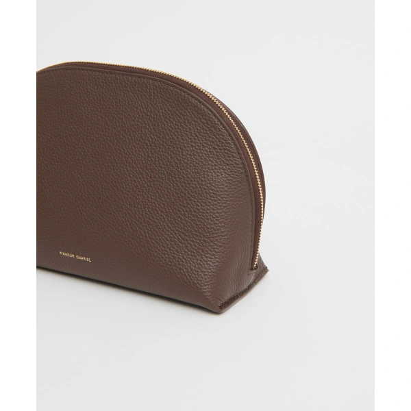 Mansur Gavriel Bellezza Pouch in Chocolate, view 4 | Clutch Bags