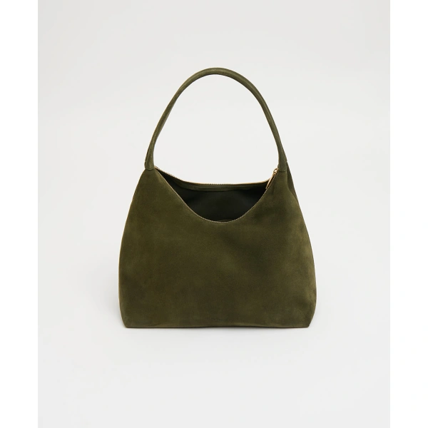 Mansur Gavriel Candy Hobo in Algae Suede, view 3 | Hobo Bags