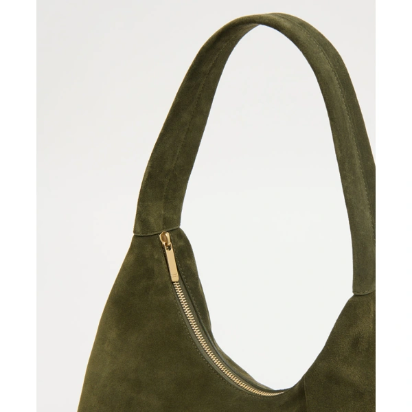 Mansur Gavriel Candy Hobo in Algae Suede, view 4 | Hobo Bags