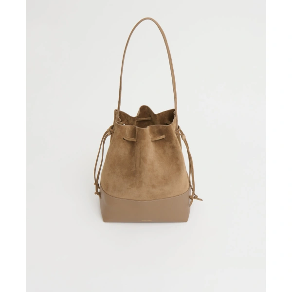Mansur Gavriel Drawstring Cabas in Anise Suede, view 4 | Bucket Bags