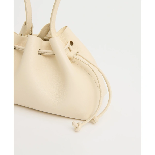 Mansur Gavriel Drawstring Pouchette in Jasmine, view 4 | Bucket Bags
