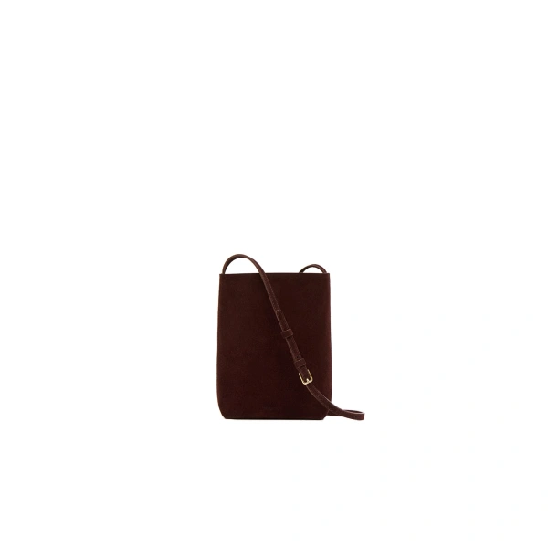 Everyday Cabas Crossbody in Chocolate Suede