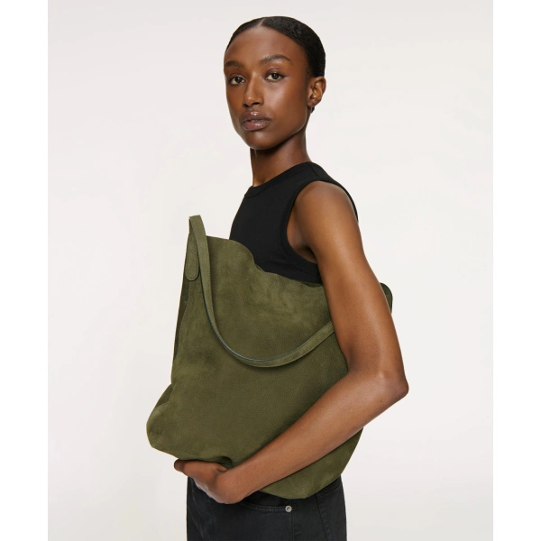 Mansur Gavriel Everyday Cabas in Algae Nubuck, view 2 | Totes & Top-Handle Bags