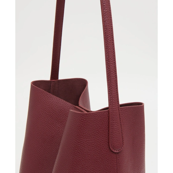 Mansur Gavriel Everyday Cabas in Claret, view 4 | Totes & Top-Handle Bags