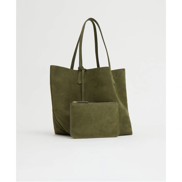 Mansur Gavriel Everyday Soft Tote in Algae Nubuck, view 2 | Totes & Top-Handle Bags