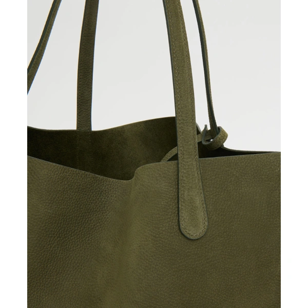 Mansur Gavriel Everyday Soft Tote in Algae Nubuck, view 4 | Totes & Top-Handle Bags