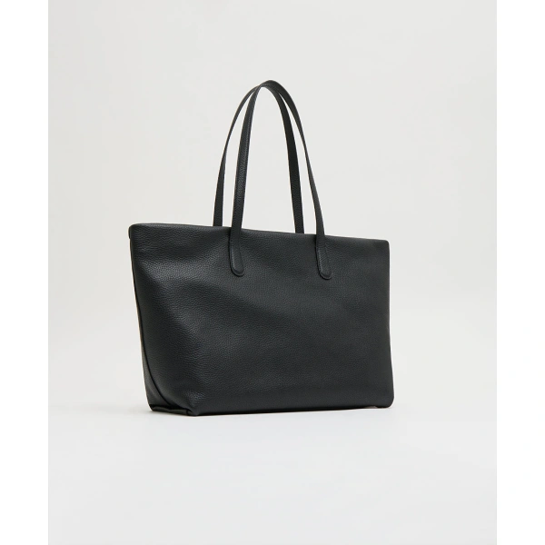 Mansur Gavriel Everyday Zip Tote in Black, view 3 | Totes & Top-Handle Bags