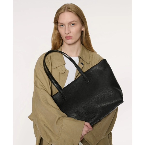 Mansur Gavriel Everyday Zip Tote in Black, view 6 | Totes & Top-Handle Bags
