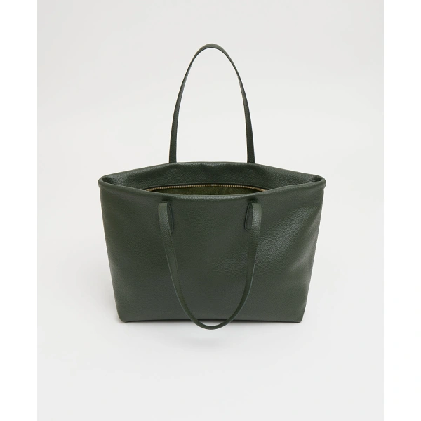 Mansur Gavriel Everyday Zip Tote in Seaweed, view 3 | Totes & Top-Handle Bags