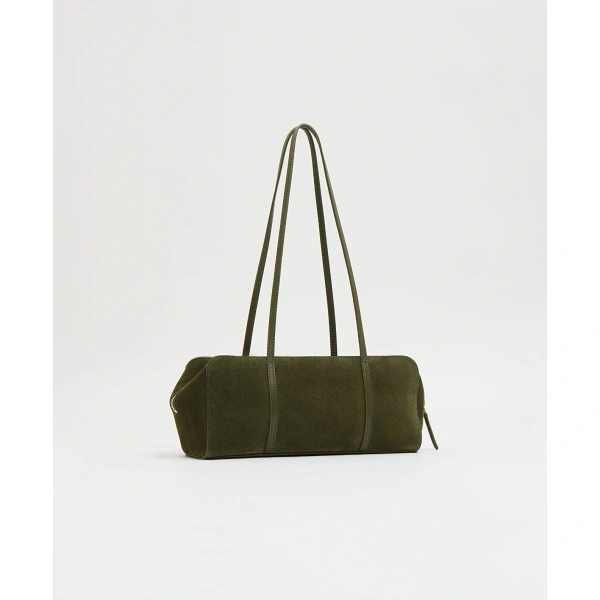 Mansur Gavriel Filo Bag in Algae Suede, view 3 | Shoulder & Crossbody Bags