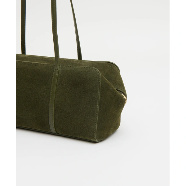 Mansur Gavriel Filo Bag in Algae Suede, view 5 | Shoulder & Crossbody Bags