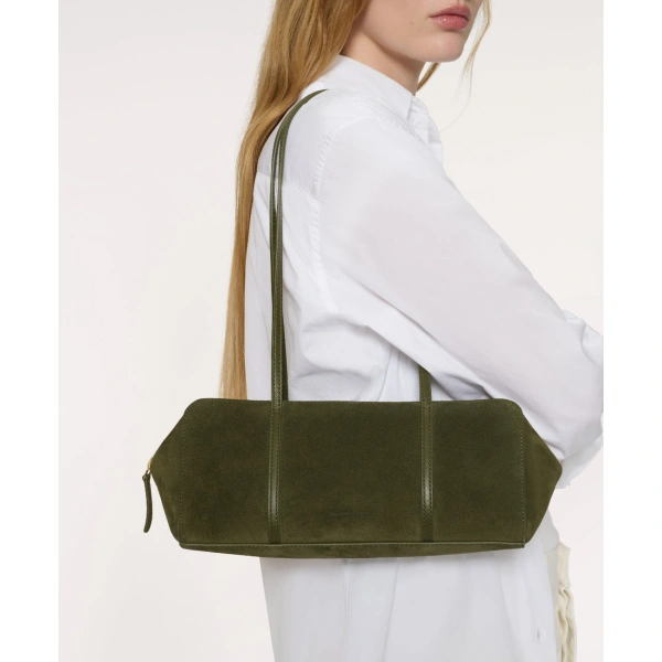 Mansur Gavriel Filo Bag in Algae Suede, view 6 | Shoulder & Crossbody Bags