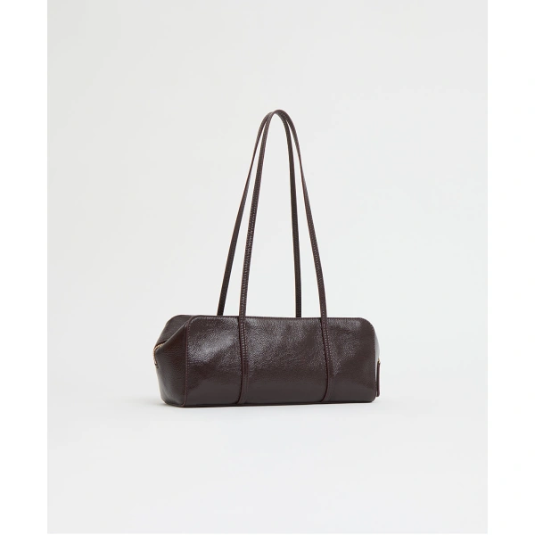 Mansur Gavriel Filo Bag in Aubergine Naplak, view 3 | Shoulder & Crossbody Bags