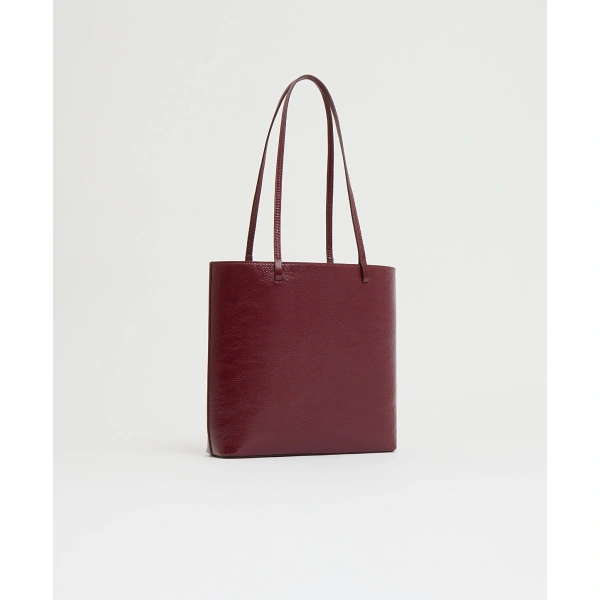 Mansur Gavriel Filo Tote in Claret Naplak, view 4 | Totes & Top-Handle Bags