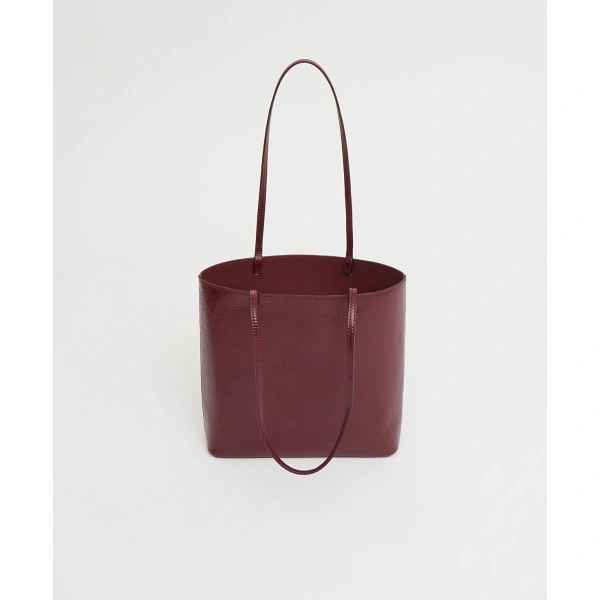 Mansur Gavriel Filo Tote in Claret Naplak, view 5 | Totes & Top-Handle Bags