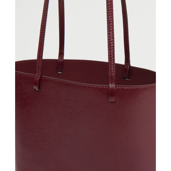 Mansur Gavriel Filo Tote in Claret Naplak, view 6 | Totes & Top-Handle Bags