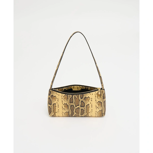 Mansur Gavriel Gaia Shoulder Bag in Golden Roccia, view 4 | Shoulder & Crossbody Bags