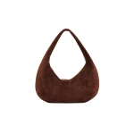 Mansur Gavriel Gnocchi Bag in Chocolate Suede | Hobo Bags