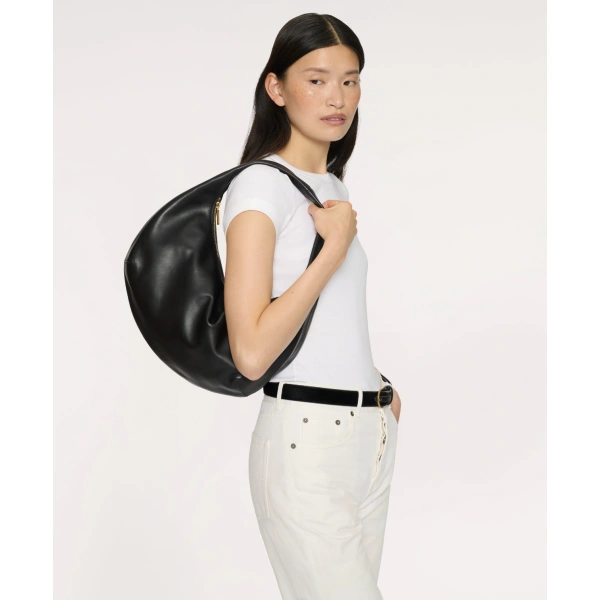 Mansur Gavriel Gnocchi Bag in Chocolate Suede, view 5 | Hobo Bags